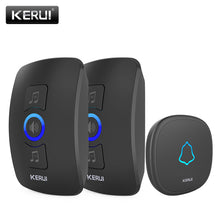 Load image into Gallery viewer, KERUI Wireless Doorbell Waterproof Touch Button LED light Cordless Smart Home Door Bell Chime Kit with 32 Chimes Door bell Alarm