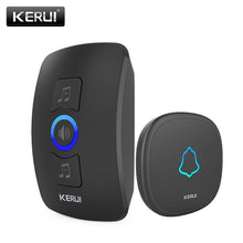 Load image into Gallery viewer, KERUI Wireless Doorbell Waterproof Touch Button LED light Cordless Smart Home Door Bell Chime Kit with 32 Chimes Door bell Alarm