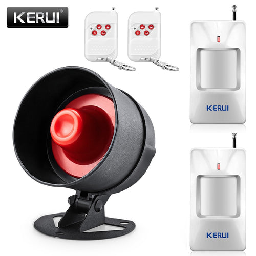 KERUI 100dB Wireless Local  Siren Speaker Burglar Alarm System 433MHz Home Motion Detector Protection Kits