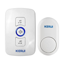 Load image into Gallery viewer, KERUI Wireless Home Doorbell Waterproof Button Mechanical Button Long Distance Link Selectable Ringtone Easy To Install